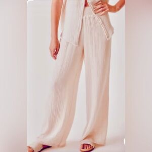 Baran Gauze Wide Leg Pants